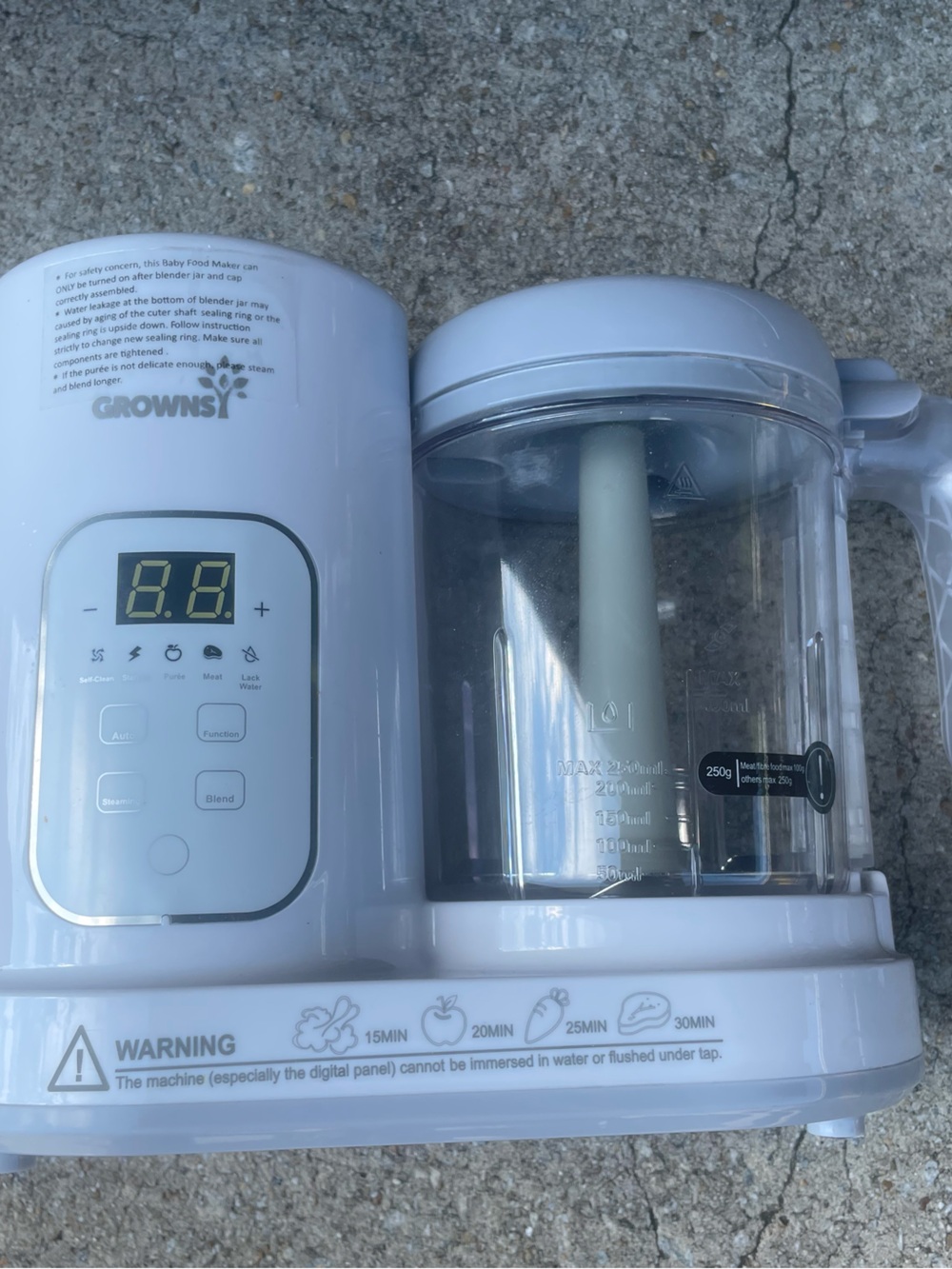 Grownsy White Electric Baby Food Maker - White